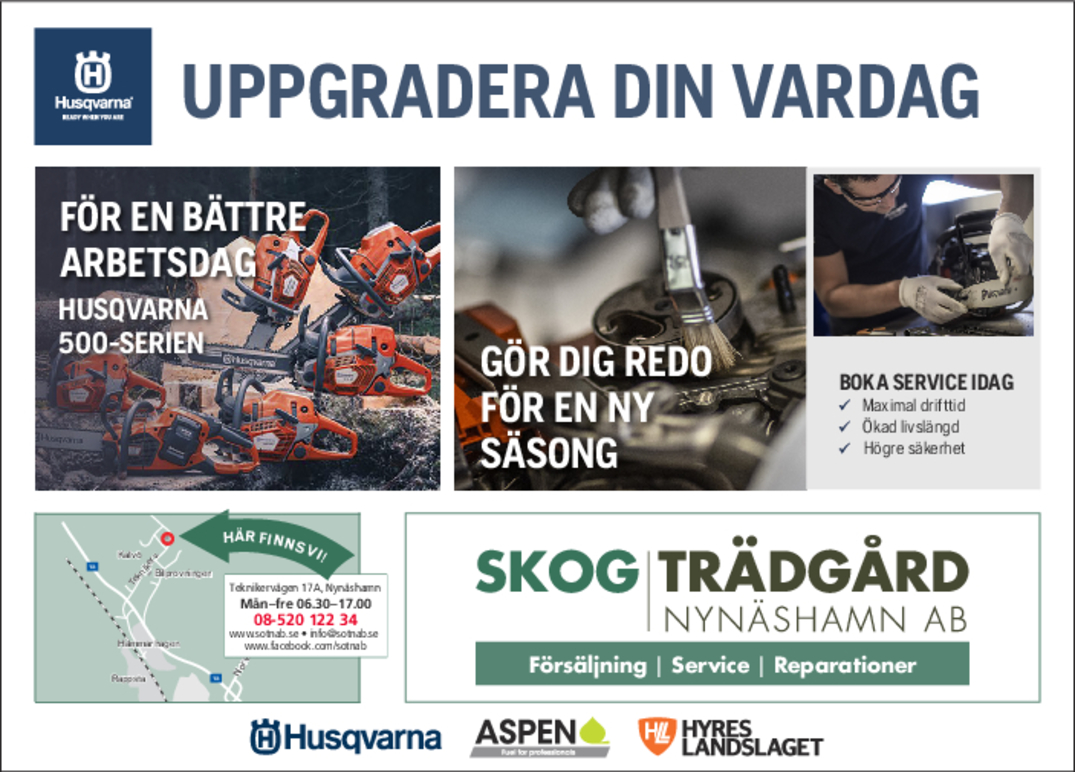 Skog och Trädgård Nynäshamn AB Maskiner, maskinverktyg - Uthyrning, Nynäshamn - 1