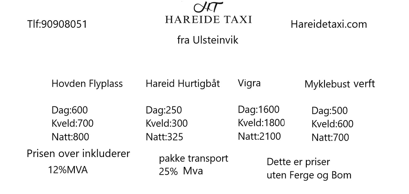 Hareide Taxitenester Taxi, Hareid - 3