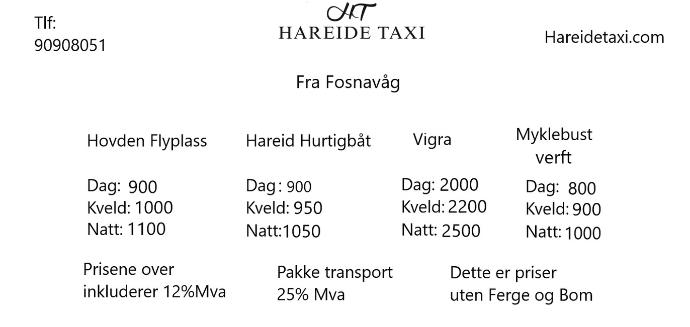 Hareide Taxitenester Taxi, Hareid - 2