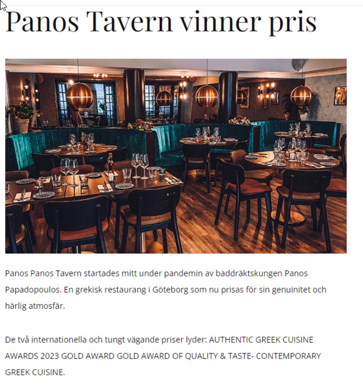Panos Panos Tavern Restaurang, Göteborg - 8
