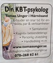 Psykolog mottagning KBT Tomas Unger Härnösand