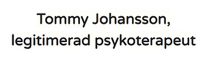 Tommy Johansson, legitimerad psykoterapeut