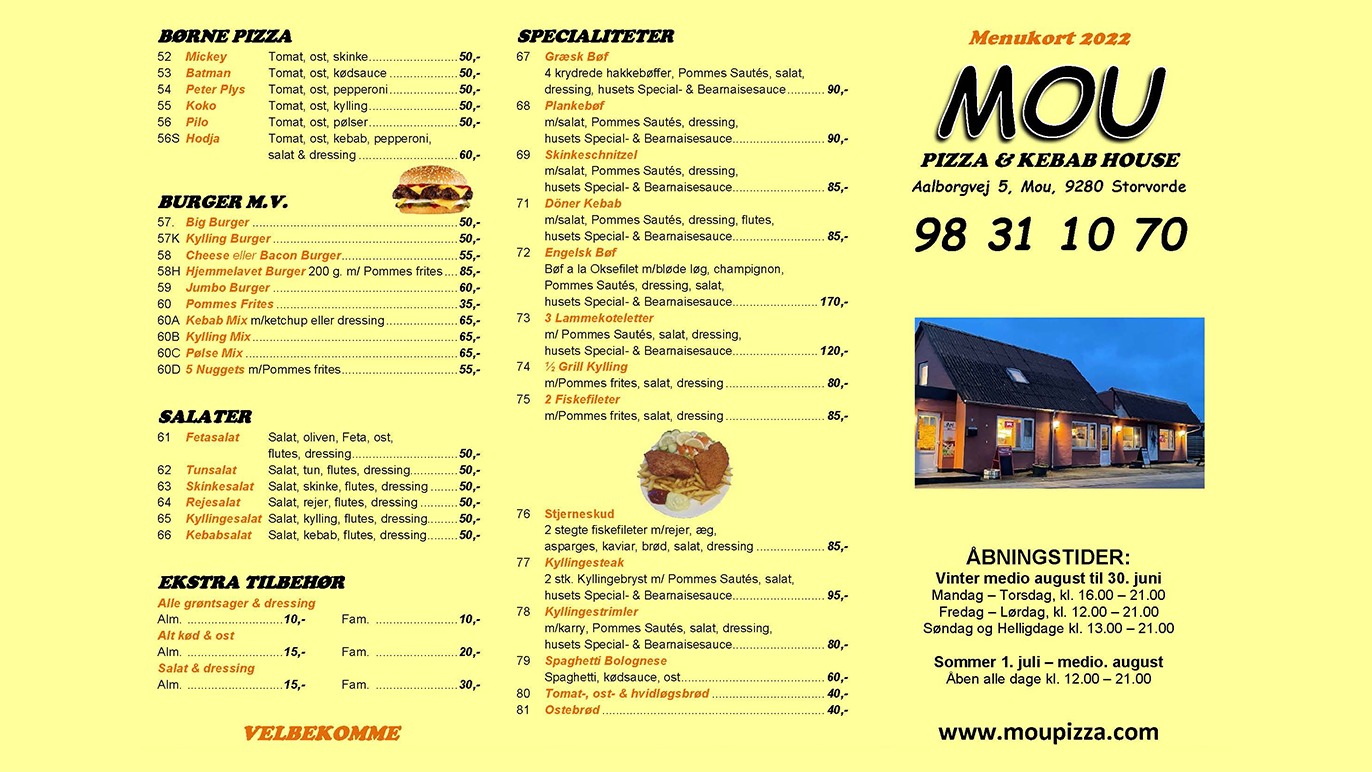 Mou Pizza & Kebab House Pizzeria, Aalborg - 3