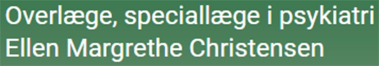 Speciallæge I Psykiatri E.M.Christensen