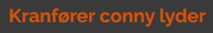 Kranfører Conny Lyder