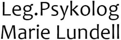 Leg.Psykolog Marie Lundell