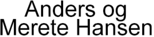Anders og Merete Hansen logo