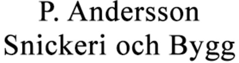 P. Andersson Snickeri & Bygg AB