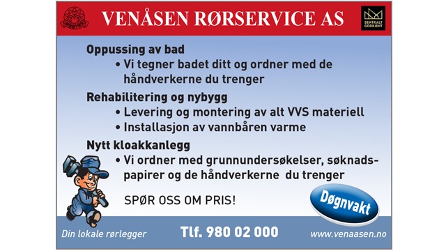 Venåsen Rørservice AS Rørlegger, Gran - 5