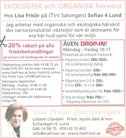 Lisa Frisör / TiniSalongen Frisör, Lund - 3